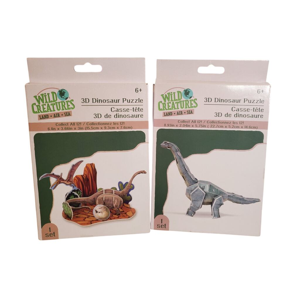 3D Dinosaur Puzzle - Wild Creatures